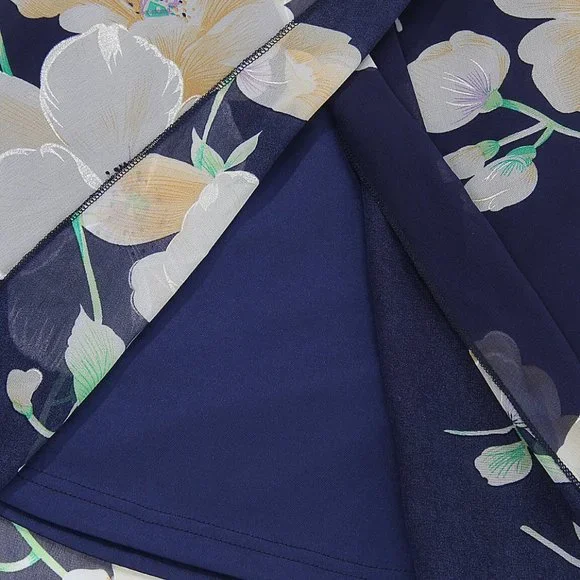 Woman's Chiffon Backless Floral Print Sundress XS - Picture 4 of 14